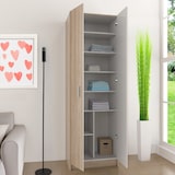 thumbnail of Alphabet Armadio Armadietto Multiuso A Colonna con 2 Ante e 8 Ripiani Ingresso Camera da Letto 59 x 37 x 180 Cm Colore Rovere Chiaro