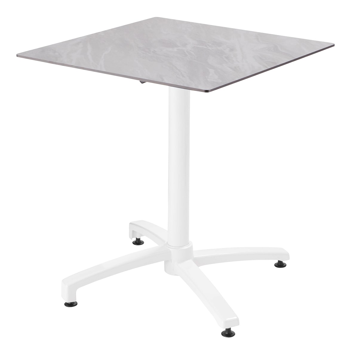 Table de terrasse carrée 70 x 70 cm inclinable stratifié marbre - Oviala
