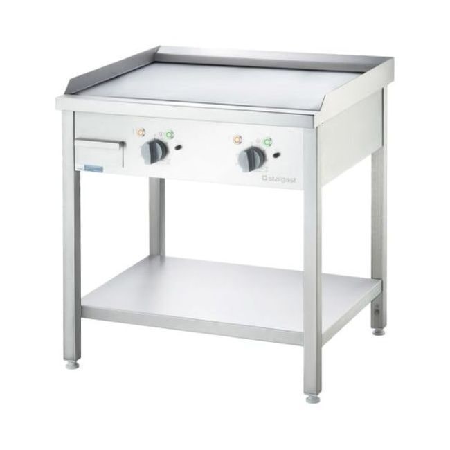 Elektro-Griddleplatte Als Standgerät - Glatt, Unterbau Offen, 800 X 700 X 850 Mm (Bxtxh)