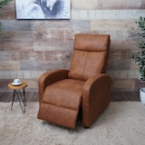 thumbnail of TV-fauteuil HWC-F76, relaxfauteuil, verstelbare relaxfunctie stof/textiel ~ vintage suède imitatie