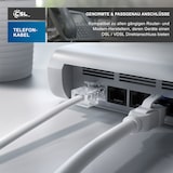 thumbnail of CSL - Internet Kabel Routerkabel - TAE-F Stecker auf RJ45 Stecker - 1m - Internetkabel - Router an die Telefondose, TAE - weiß