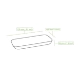 thumbnail of BIOZOYG 200 Stück Einweggeschirr 24x15cm, tief, Palmblatt-Teller rechteckig umweltfreundliche Einwegteller aus Palmenblättern, biologisch abbaubar