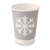 thumbnail of BIOZOYG 25 Stück Trinkbecher Einwegbecher, Pappbecher, 300ml / 12oz, Winterdesign mit Schneeflocken, doppelwandig für heiße Getränke, kompostierbar