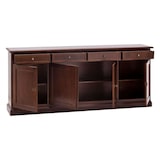 thumbnail of shopinnovativo Credenza color noce con 4 ante e 4 cassetti, in stile classico,  in legno e mdf con rifinitura in noce lucido 205x42x85