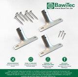 thumbnail of 3x BawiTec Metallstielhalter Set 28mm Metall-Stielhalter für Besen Besenstiel Schrubber Rechen Harke Wischer verzinkt