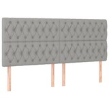 thumbnail of vidaXL Boxspringbett mit Matratze & LED Hellgrau 180x200 cm Stoff