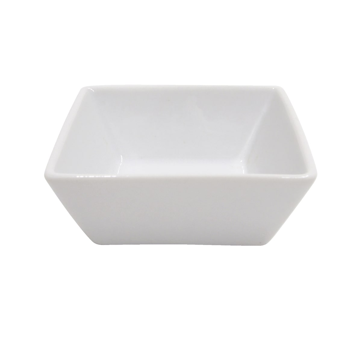METRO Professional Tigela para petiscos Vilo, porcelana, 8 x 8 cm, quadrada, branca, 6 unidades