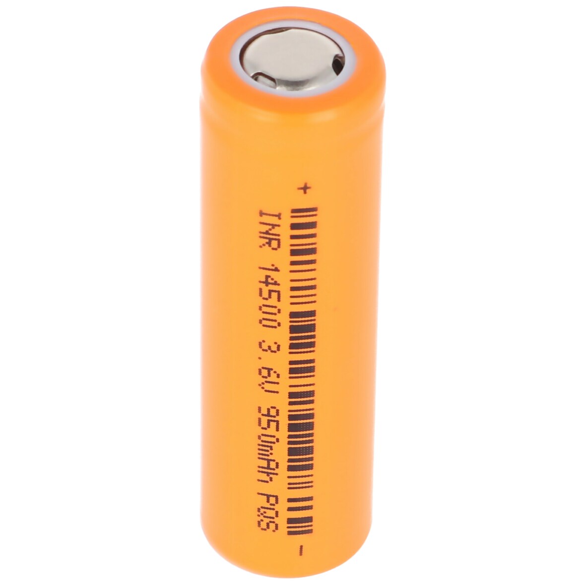 INR 14500 mit 950mAh 3,6V bis- 3,7V Li-Ion-Zelle ungeschützt 48,5x14,1mm