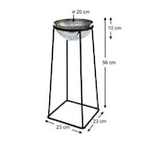 thumbnail of DanDiBo Blumenhocker Metall mit Topf Schwarz Silber 56 cm Blumenständer 96078 M Blumensäule Modern Pflanzenständer Pflanzenhocker