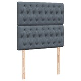 thumbnail of vidaXL Boxspringbett mit Matratze Dunkelgrau 90x200 cm Samt