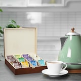 thumbnail of Relaxdays Teebox, 12 Fächer, Holz, Organizer für Teebeutel und Kaffeepads, Teekiste groß HBT: 7,5 x 29 x 26 cm, braun