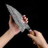 thumbnail of Zayiko Minami Damast Kochmesser Chai Dao 20 cm Klinge Olivenholzgriff I Holzbox