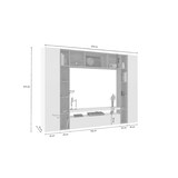 thumbnail of Dmora Parete attrezzata Gilberto, Set salotto porta TV a 3 ante, Mobile soggiorno multiuso, 100% Made in Italy, cm 270x35h210, Bianco lucido e Rovere
