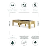 thumbnail of HORTALIA Mesa de cultivo Gardenbrico XXL40 en madera tratada para exterior - 200x80x40 cm