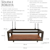 thumbnail of Prateleira FLOWERS suspensa no teto CASTANHO comprimento 55 cm com correntes para flores suporte de vidro vertical para jardim bar cozinha por Yelloo
