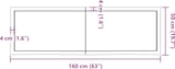 thumbnail of vidaXL Waschtischplatte Hellbraun 160x50x(2-4) cm Massivholz Behandelt