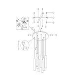 thumbnail of Fabas Luce Prado runde Pendelleuchte mit 8 Lichtern - 52 W dimmbare LED - Mattschwarze runde Deckenrosette