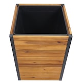 thumbnail of 2er-Set Pflanzkasten HWC-L23, Hochbeet Pflanzkübel Blumenkasten, Outdoor Akazie Holz MVG-zertifiziert Aluminium braun