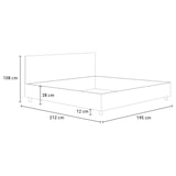 thumbnail of Cama con somier acolchada 180x200 cuero sintético blanco Adele