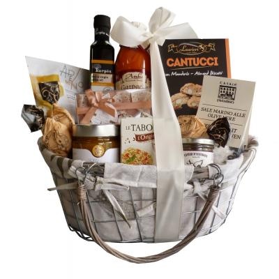 DieGeschenkkorbmacher Kulinarische Mittelmeerreise Geschenkkorb , 10-tlg., alkoholfreie und vegetarische Feinkost