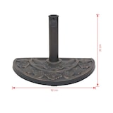 thumbnail of Helloshop26 - Base per ombrellone in resina semicerchio diametro 38 e 48 mm bronzo 9 kg 2202077