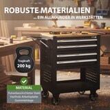 thumbnail of Werkstattwagen Profi Compact unbestückt 85  x 68  x 46 cm Holzplatte 4 Schubladen Lochwand Ablage sw