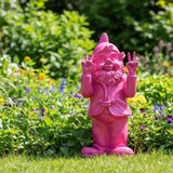 thumbnail of Nain de jardin en résine 13 x 11 x 31 cm Peace fuschia Stoobz