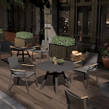 thumbnail of METRO PROFESSIONAL Silla de exterior con reposabrazos en madera, aluminio/tejido sintético, negro