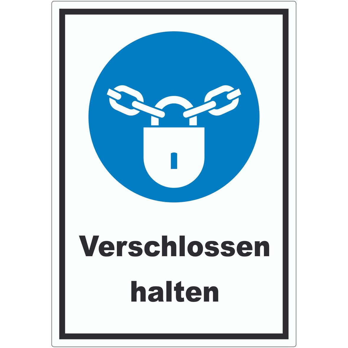 Verschlossen halten Aufkleber A0 (841x1189mm)