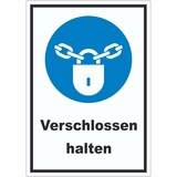 thumbnail of Verschlossen halten Aufkleber A0 (841x1189mm)