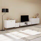 thumbnail of HOMCOM pack de 2 mesitas de noche mesillas de noche dormitorio con 2 cajones y patas de acero estilo moderno 40x35x50 cm blanco