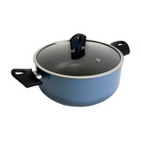 thumbnail of San Ignacio Noia - Conjunto de 2 panelas Ø20/Ø24cm com tampa em alumínio prensado, cor azul, e conjunto de 5 utensílios de silicone e madeira