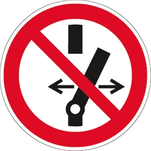 Aufkleber Schalten verboten ISO 7010, Folie, Ø 100 mm