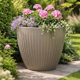 thumbnail of WellHome - Blumentopf aus rotationsgeformtem Kunststoff 56L Ø48x48cm in farbe Mokka - Latia Round MIDL