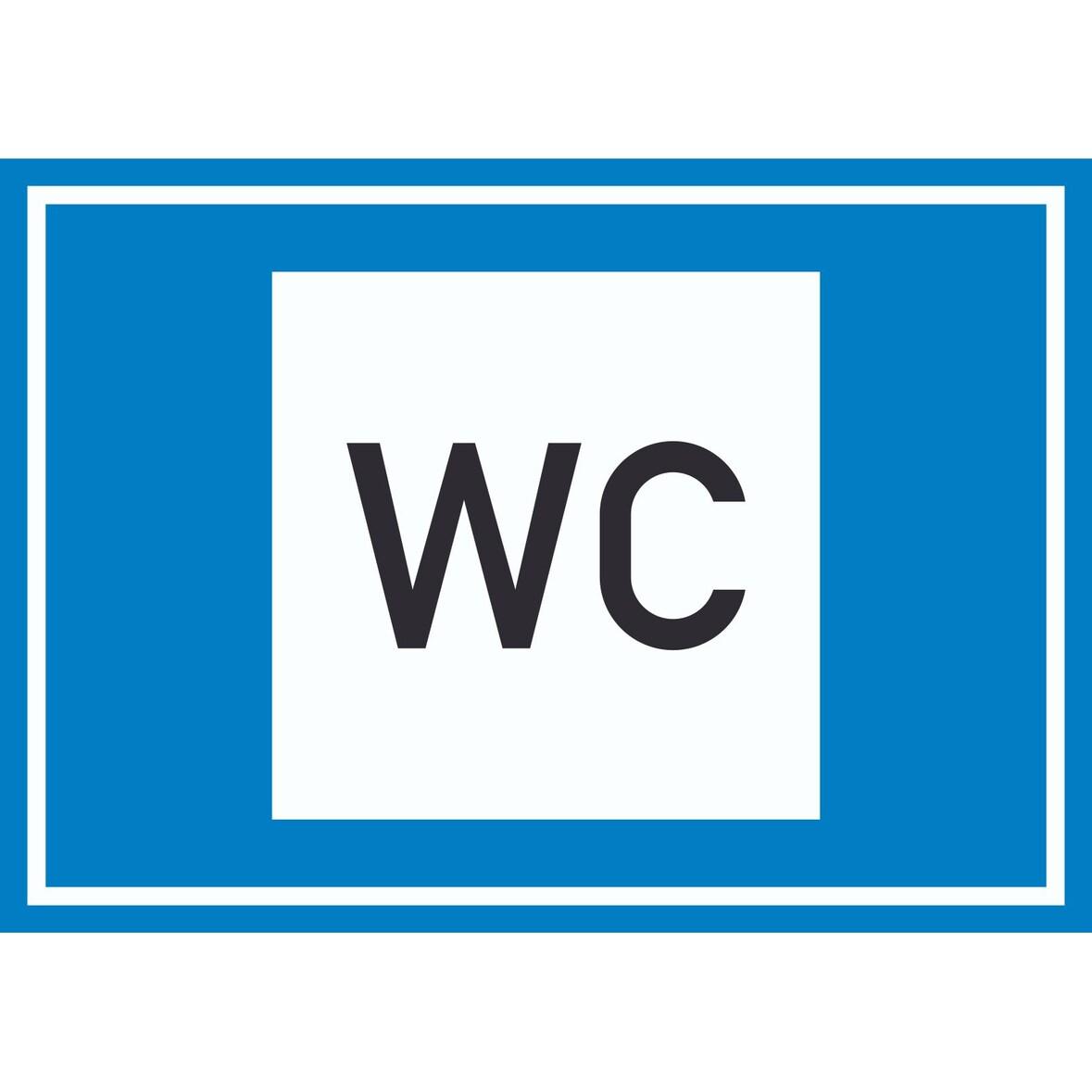 Toilette Symbol Schild A3 (297x420mm)