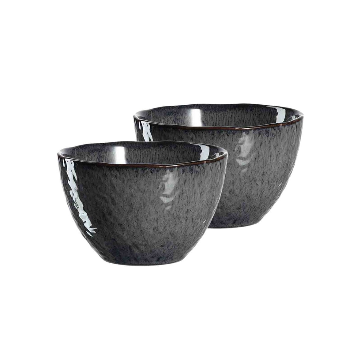 Leonardo MATERA Keramikschale 15,3 cm anthrazit 2er Set