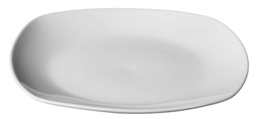 aro Plato para postres, porcelana, 19 x 19 cm, cuadrado, blanco, 6 unidades