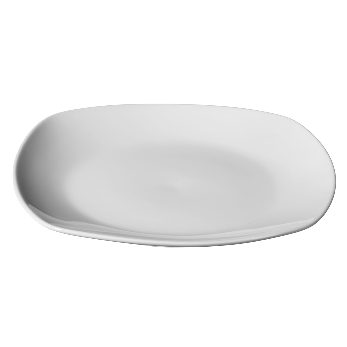 aro Plato para postres, porcelana, 19 x 19 cm, cuadrado, blanco, 6 unidades