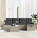 thumbnail of vidaXL Garten-Sofa-Set 6 pcs Hellgrau 234 x 117 x 85 cm Poly Rattan