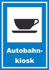 thumbnail of Autobahnkiosk Schild A4 Rückseite selbstklebend