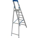 thumbnail of Stufenstehleiter aus Aluminium, mit 2 Sicherheitsgurten, 7 Stufen