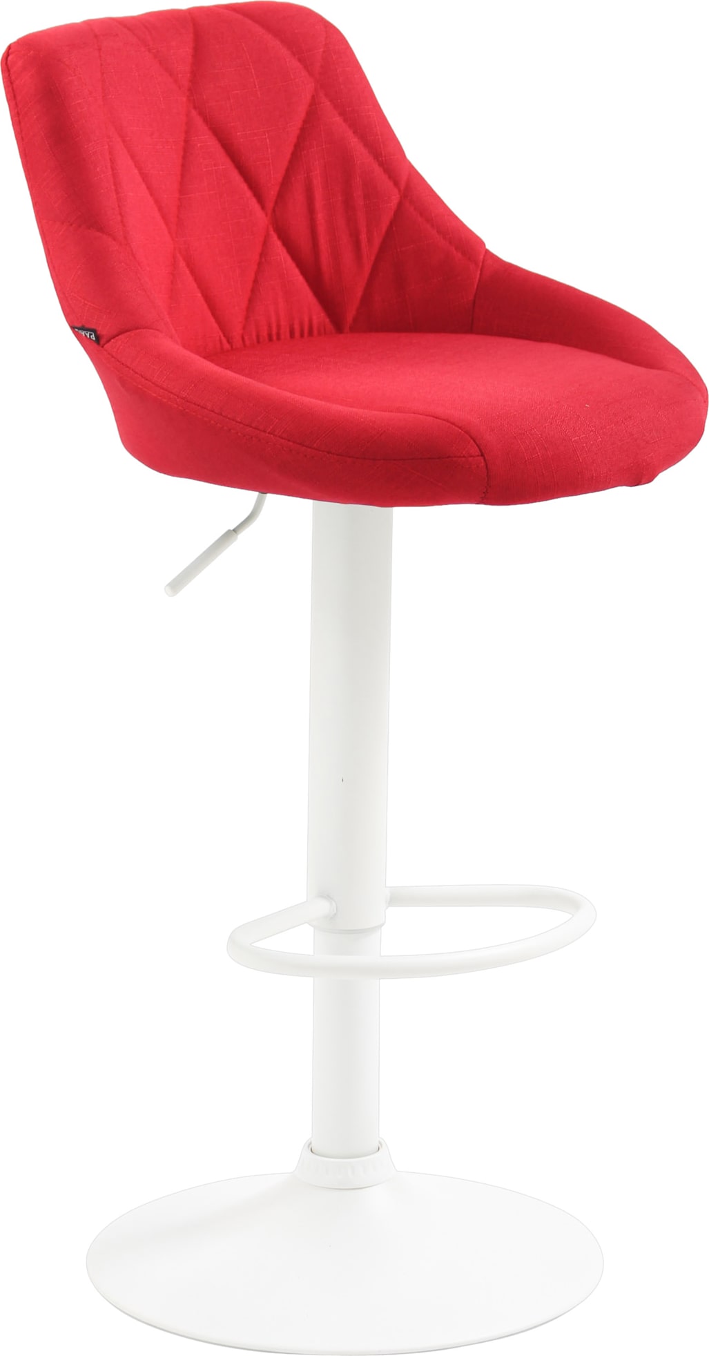 Barhocker Lazio Stoff rot/weiß
