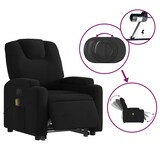 thumbnail of Décoshop26 - Fauteuil de relaxation fonction massage et inclinable fonction de levage électrique en tissu noir DEC027810