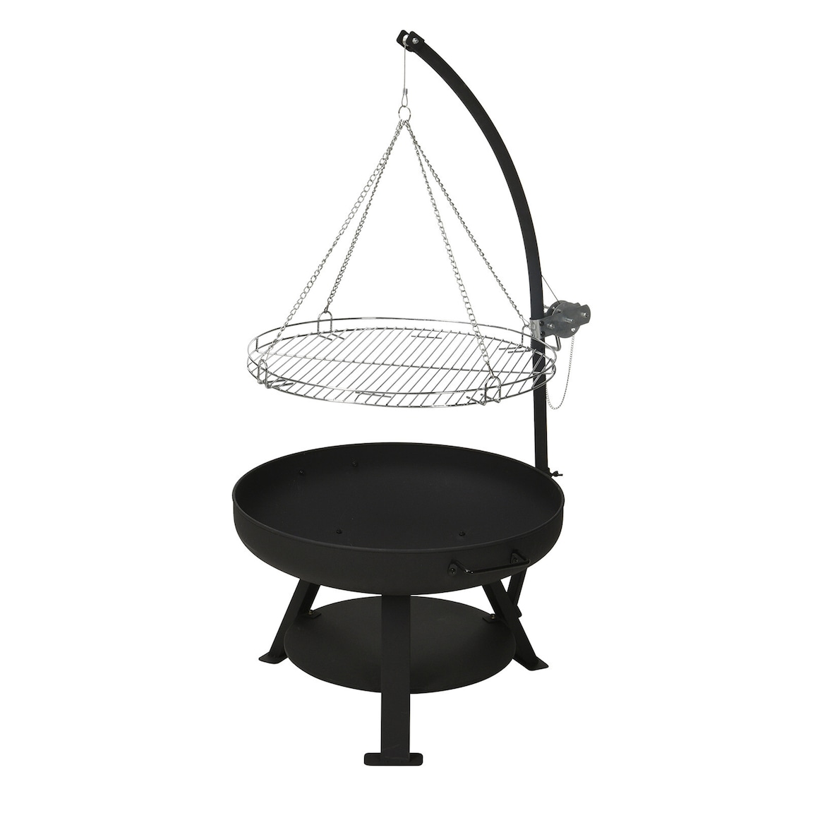WellHome - Barbacoa y brasero 2 en 1 altura ajustable 127cm