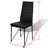 thumbnail of vidaXL 7-delige eettafel set zwart