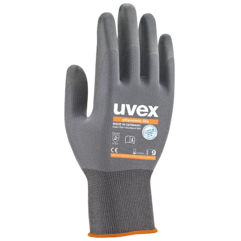uvex Arbeitshandschuh phynomic lite, Gr. 05, grau