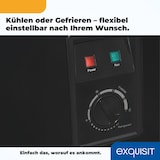 thumbnail of Exquisit Gefriertruhe, Kombigerät, 2-in-1, 99 Liter, Tiefkühltruhe, Kühlen, 4-Sterne-Gefrieren, Gefrierkorb, GT100-050E schwarz