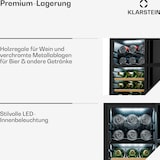 thumbnail of Klarstein Bovella 18 Duo+ Zweizonen-Weinkühlschrank 50l 18 Fl. Glastür Schwarz