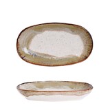 thumbnail of Fuente Oval Candem Beige Orgánic 19x11cm 12 unidades