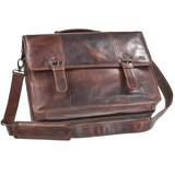 thumbnail of Greenburry Rugged Aktentasche Businesstasche Leder 41x30 cm braun
